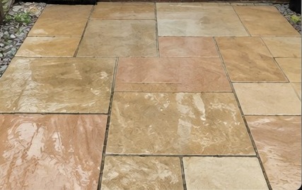 Patio after professional cleaning